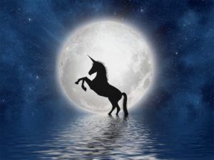 spiritual meaning of unicorns unicorn and full moon