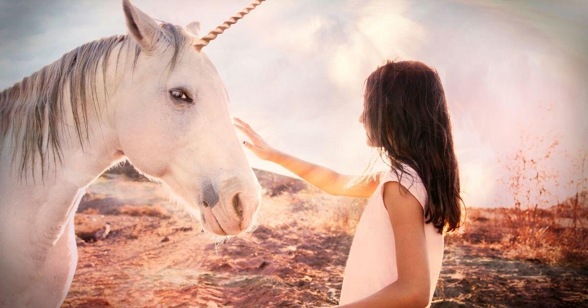 How to Care for a Unicorn_ - Girl Touching a White Unicorn