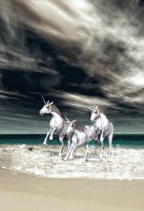 3 Unicorns in Water