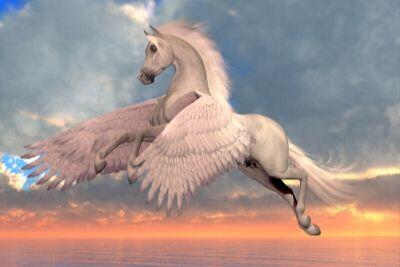 Pegasus Quiz - Pegasus Flying over Sea
