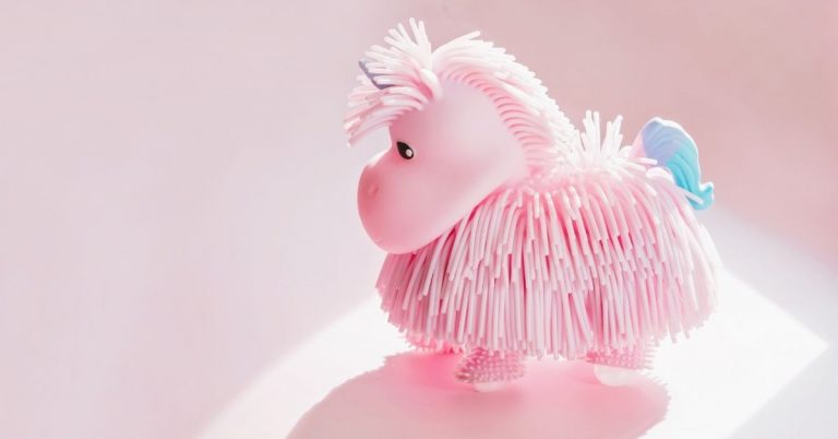 Pink Fluffy Unicorns Dancing on Rainbows
