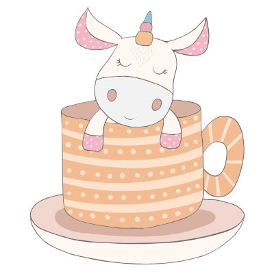 Funny Unicorn Pictures - Unicorn in Tea Cup