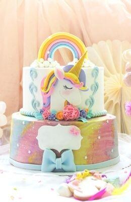 Unicorn Cake Ideas - Rainbow Unicorn Cake (1)
