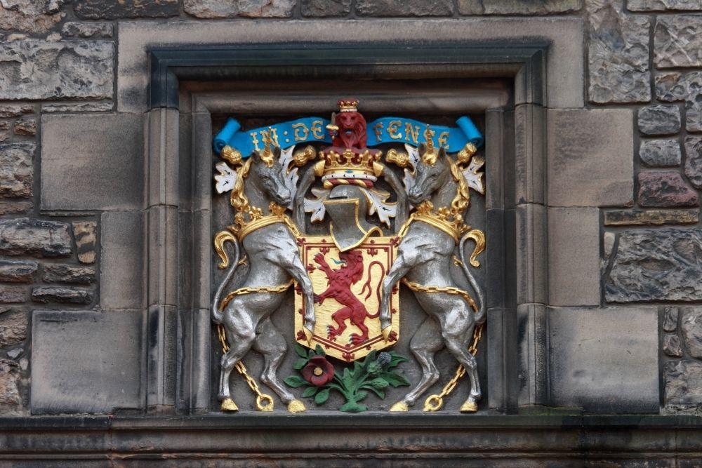 Unicorns in Scotland - Unicorns Supporting the Coat of Arms