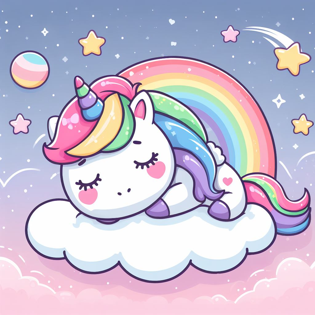 Little Sleeping Rainbow Unicorn