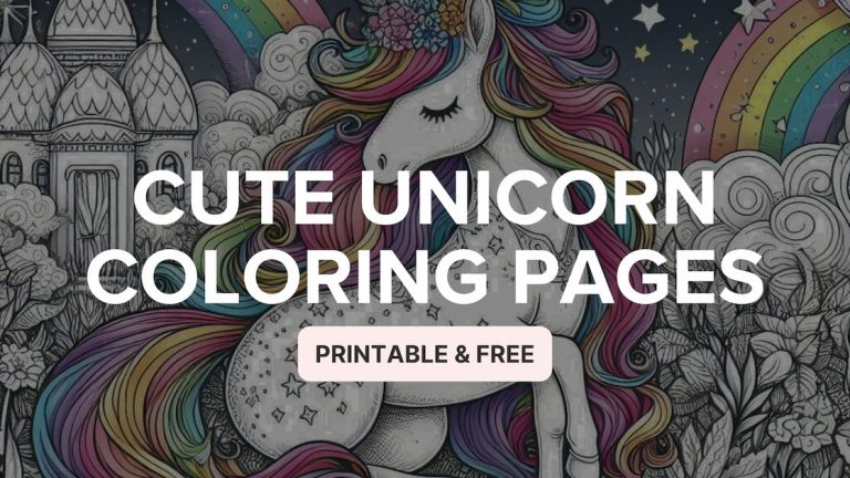 15 Printable Cute Unicorn Coloring Pages